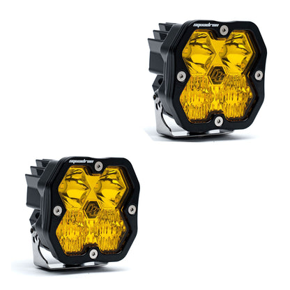 Baja Designs Squadron 2.0 Sport pair — Driving/Combo, Baja Amber, without harness