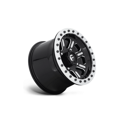HARDLINE BEADLOCK GLOSS BLACK MILLED CLEAR 15X10 +25MM 4X137