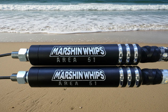 MARSHIN WHIPS AREA 51 LED WHIPS: CARBON FIBER & HIDDEN CABLES