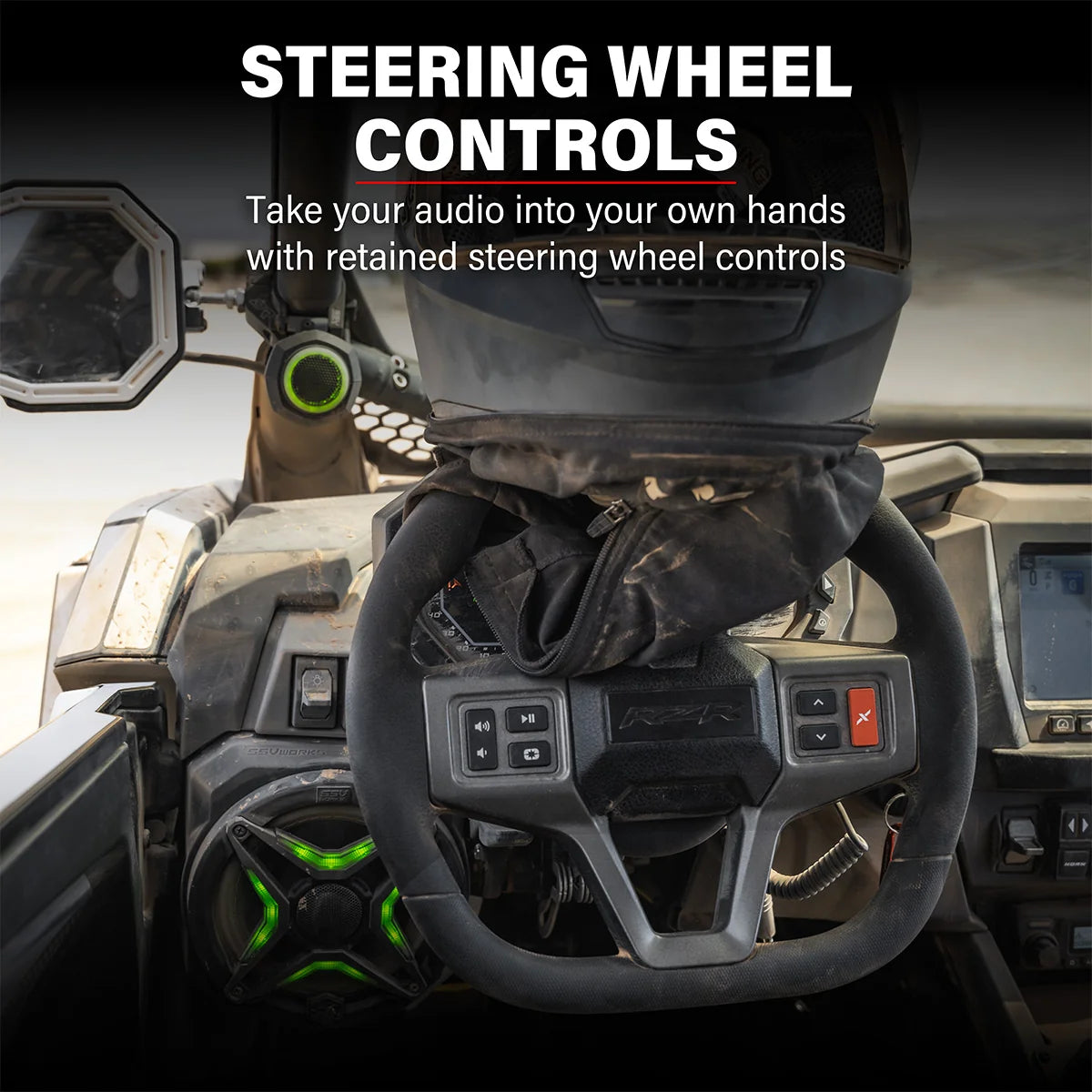 SSV Works 2020-2026 Polaris RZR Pro Series Ride Command Front & Rear Speaker RCA Output Harness