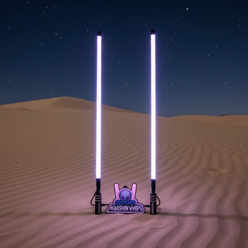 V2 BLACK OUT LED WHIP SET: THE ULTIMATE STEALTH