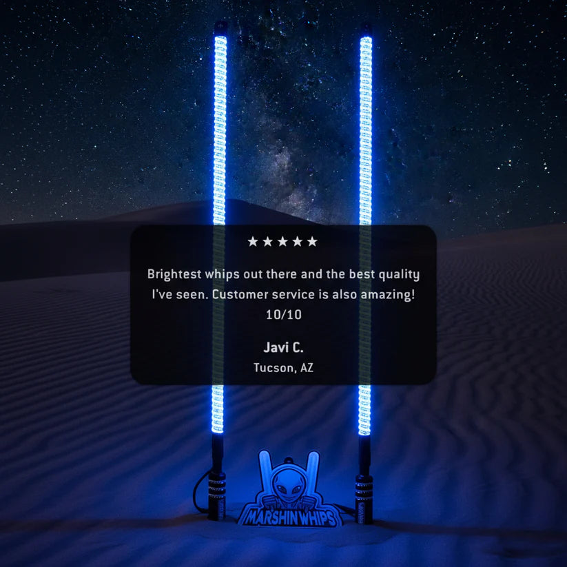 V2 BLACK OUT LED WHIP SET: THE ULTIMATE STEALTH