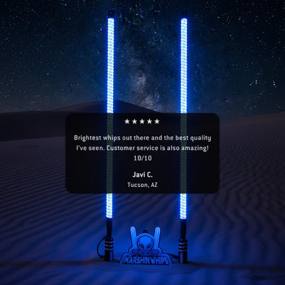 V2 BLACK OUT LED WHIP SET: THE ULTIMATE STEALTH