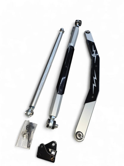 2024+ CAN-AM MAVERICK R HIGH CLEARANCE ADJUSTABLE RADIUS RODS (ANODIZED CLEAR)
