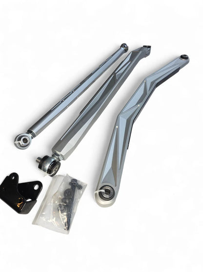 2024+ CAN-AM MAVERICK R HIGH CLEARANCE ADJUSTABLE RADIUS RODS (ANODIZED CLEAR)