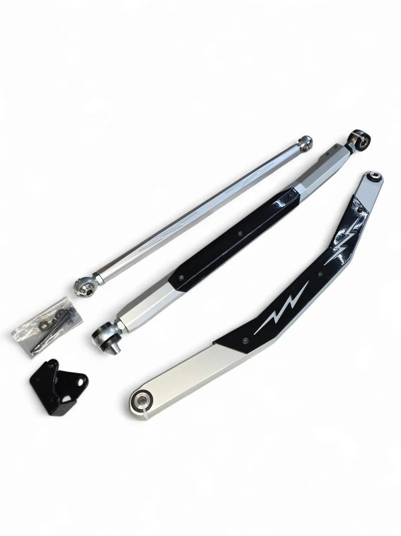 2024+ CAN-AM MAVERICK R HIGH CLEARANCE ADJUSTABLE RADIUS RODS (ANODIZED CLEAR)