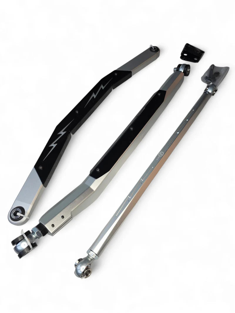 2024+ CAN-AM MAVERICK R HIGH CLEARANCE ADJUSTABLE RADIUS RODS (ANODIZED CLEAR)
