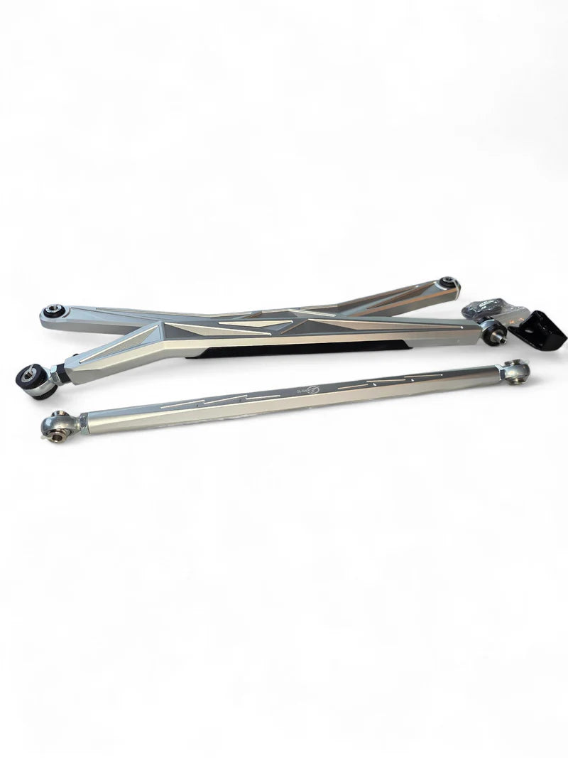 2024+ CAN-AM MAVERICK R HIGH CLEARANCE ADJUSTABLE RADIUS RODS (ANODIZED CLEAR)