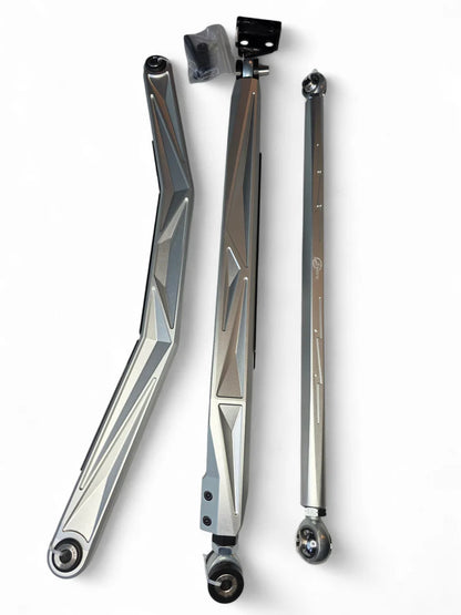 2024+ CAN-AM MAVERICK R HIGH CLEARANCE ADJUSTABLE RADIUS RODS (ANODIZED CLEAR)