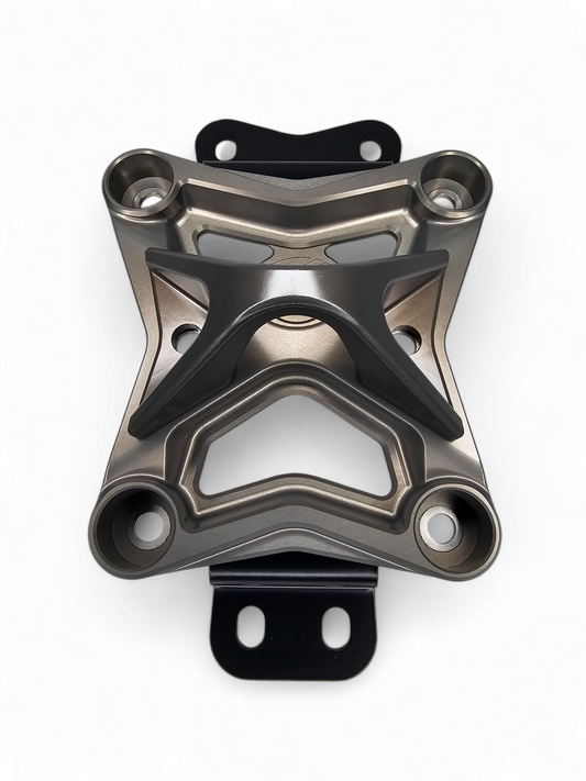 2022 TO CURRENT CAN-AM X3 10 BOLT RADIUS ROD PLATE WITH PULL HOOK (GUN METAL)