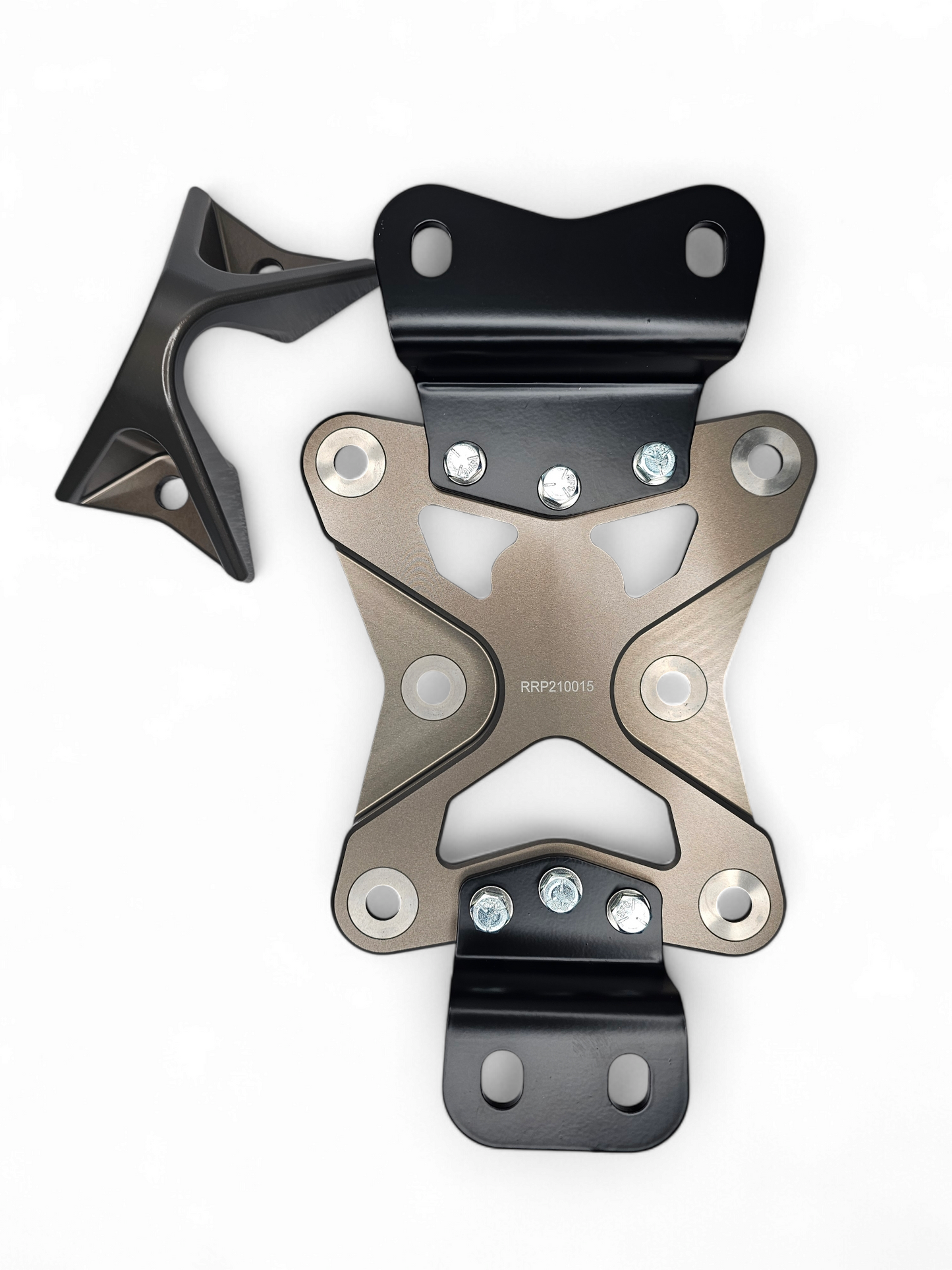 2022 TO CURRENT CAN-AM X3 10 BOLT RADIUS ROD PLATE WITH PULL HOOK (GUN METAL)