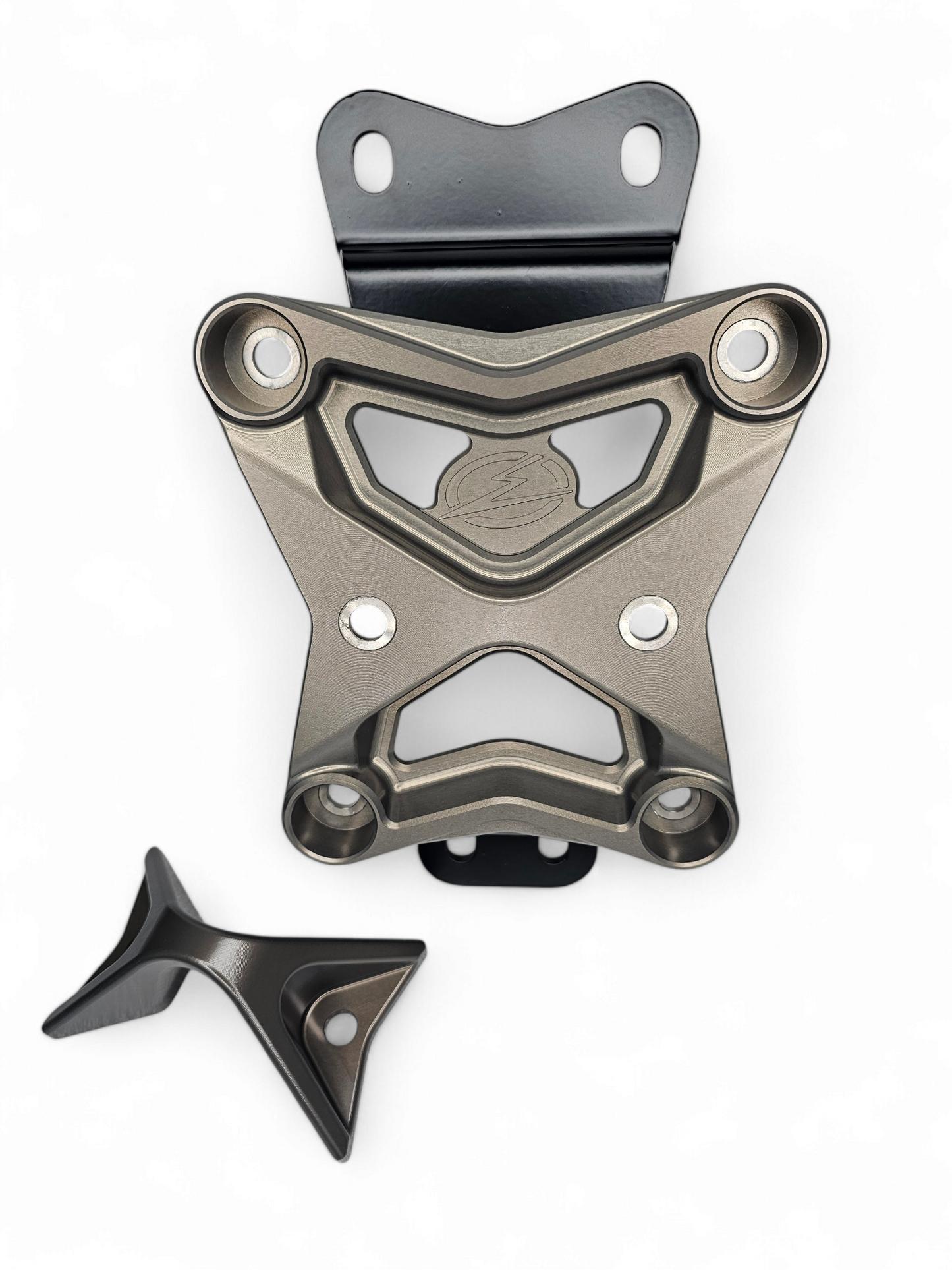 2022 TO CURRENT CAN-AM X3 10 BOLT RADIUS ROD PLATE WITH PULL HOOK (GUN METAL)