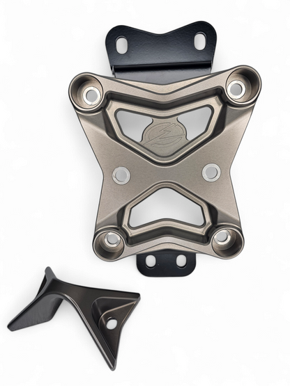 2022 TO CURRENT CAN-AM X3 10 BOLT RADIUS ROD PLATE WITH PULL HOOK (GUN METAL)