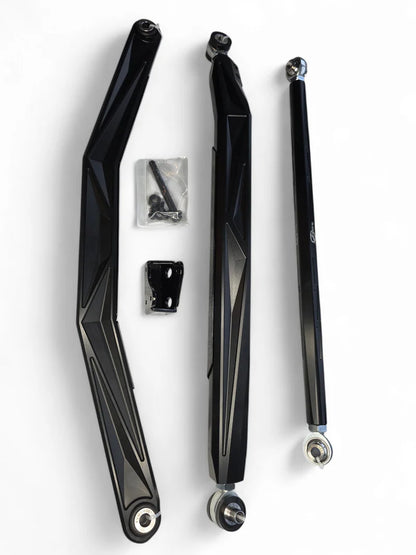 2024+ CAN-AM MAVERICK R HIGH CLEARANCE ADJUSTABLE RADIUS RODS (ANODIZED BLACK)