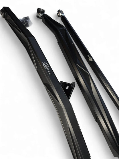 2024+ CAN-AM MAVERICK R HIGH CLEARANCE ADJUSTABLE RADIUS RODS (ANODIZED BLACK)