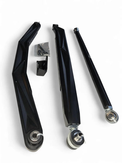 2024+ CAN-AM MAVERICK R HIGH CLEARANCE ADJUSTABLE RADIUS RODS (ANODIZED BLACK)