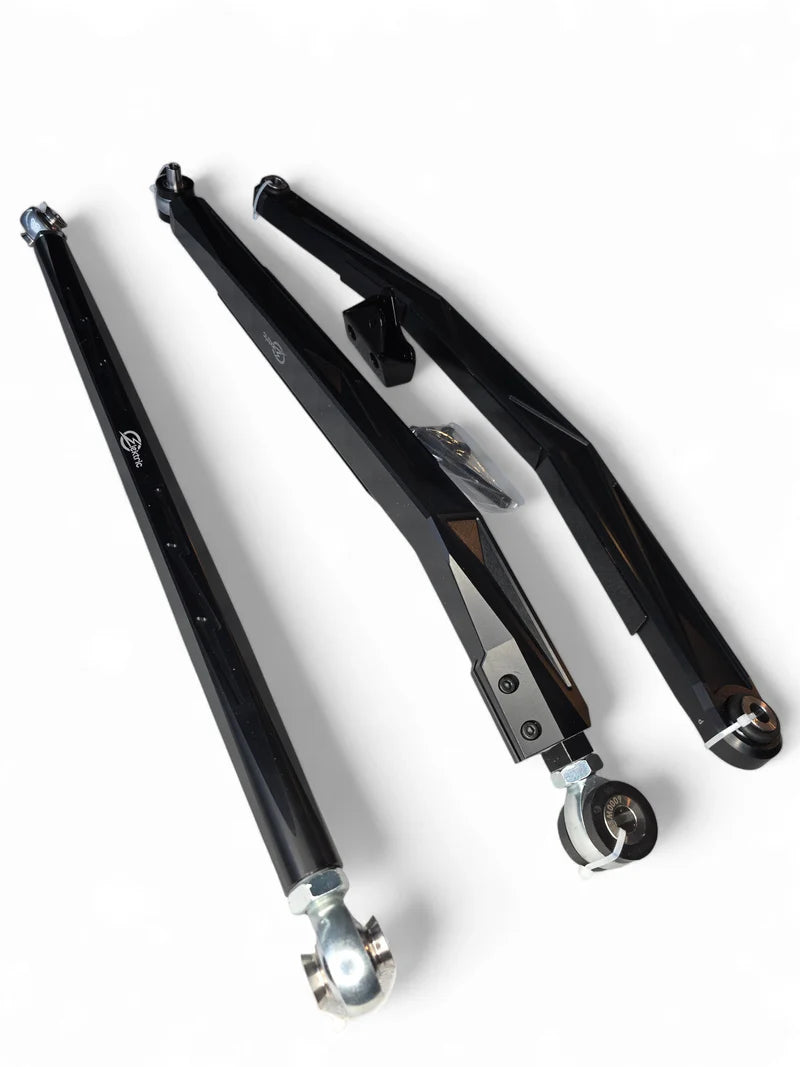 2024+ CAN-AM MAVERICK R HIGH CLEARANCE ADJUSTABLE RADIUS RODS (ANODIZED BLACK)