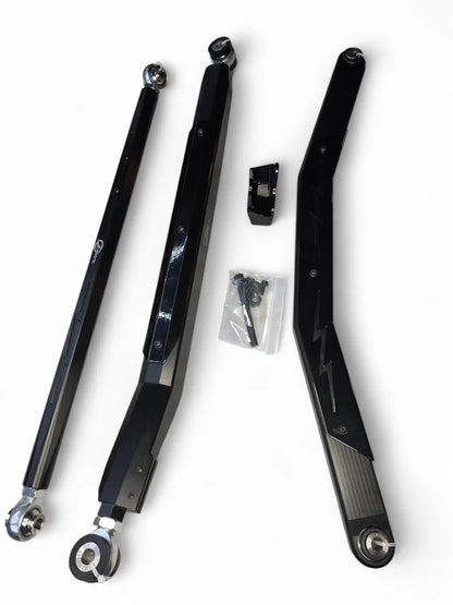 2024+ CAN-AM MAVERICK R HIGH CLEARANCE ADJUSTABLE RADIUS RODS (ANODIZED BLACK)