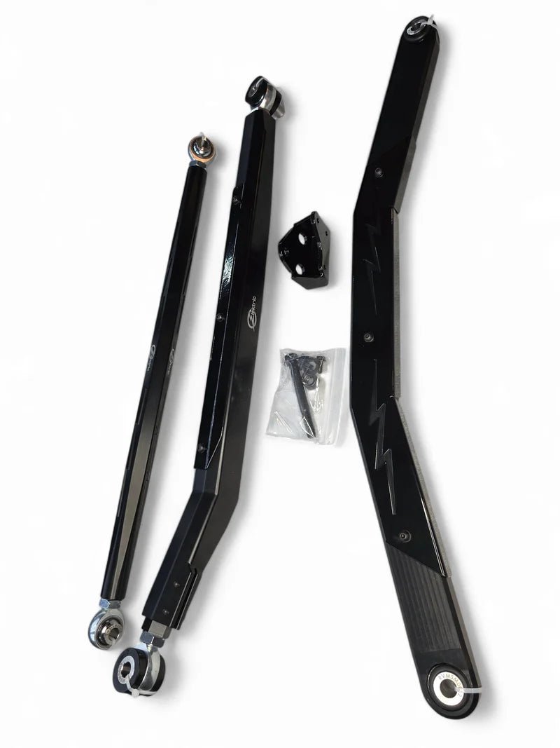2024+ CAN-AM MAVERICK R HIGH CLEARANCE ADJUSTABLE RADIUS RODS (ANODIZED BLACK)