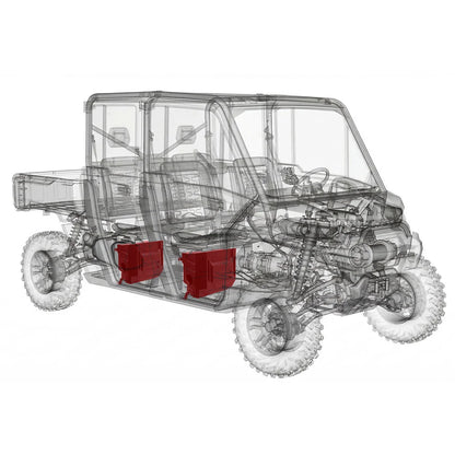 SSV Works 2026+ Can-Am Defender HD11 Passenger-Side Front or Rear Under-Seat 10" Ported Subwoofer Enclosure