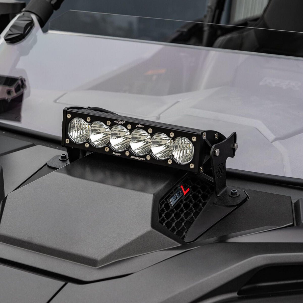 Baja Designs OnX6+ 10" Light Bar Hood Mount Kit - Polaris 2025 RZR Pro R, Pro S, Pro XP