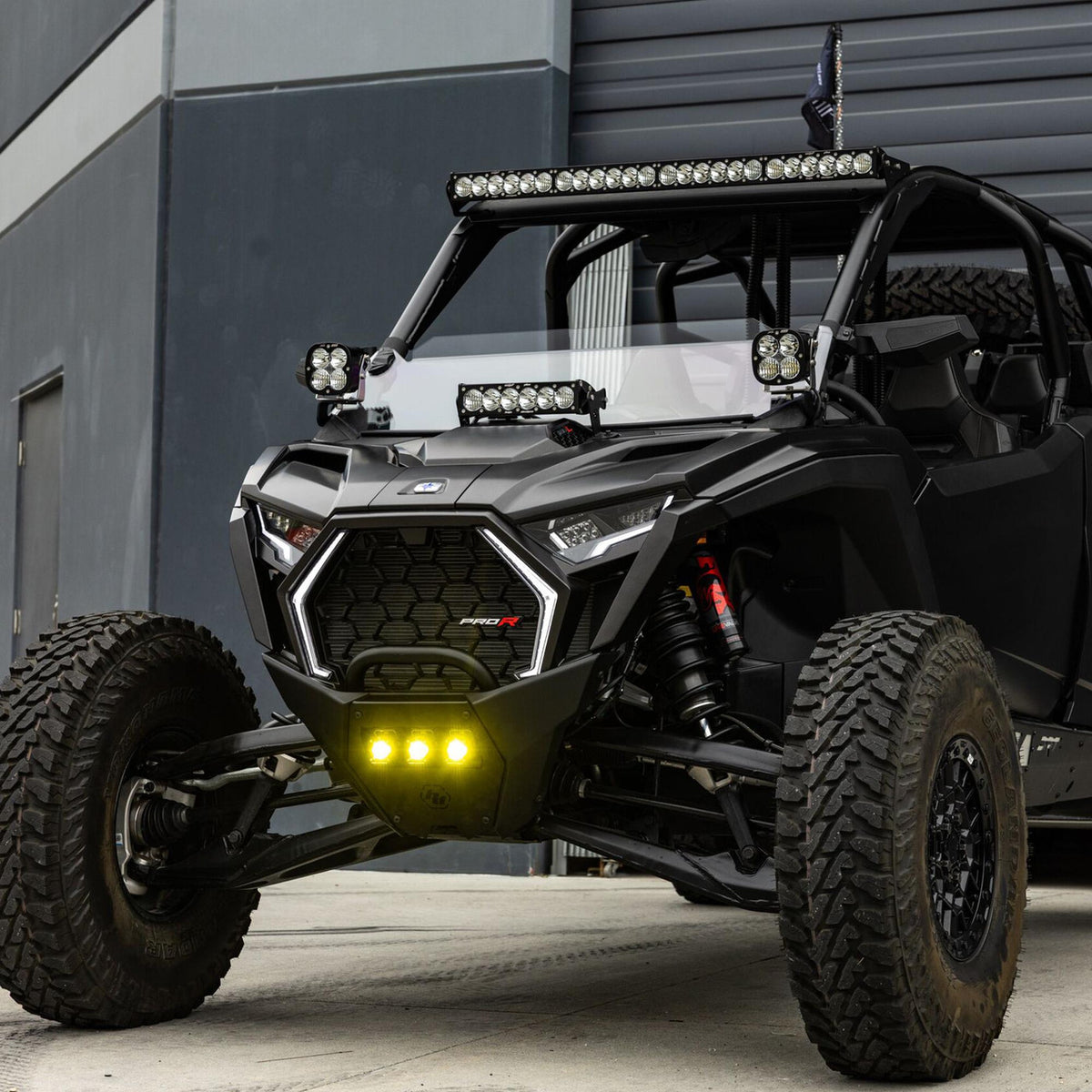 Baja Designs OnX6+ 10" Light Bar Hood Mount Kit - Polaris 2025 RZR Pro R, Pro S, Pro XP