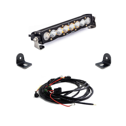 POLARIS S8 10 INCH" HOOD MOUNT LIGHT BAR KIT - POLARIS RZR XP TURBO 2019-2021, TURBO S 2018-21