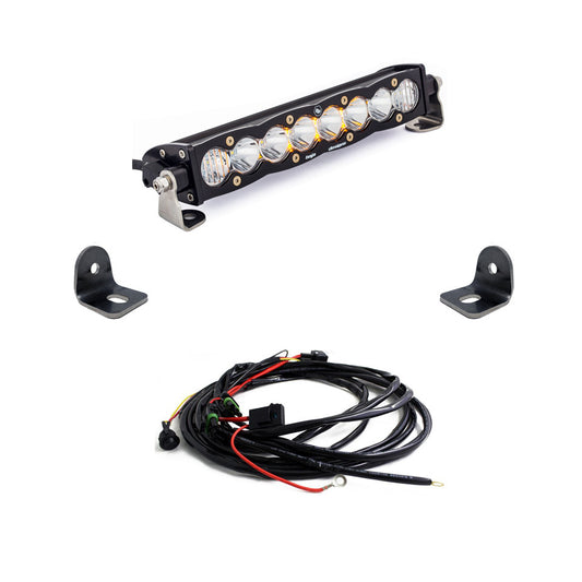 POLARIS S8 10 INCH" HOOD MOUNT LIGHT BAR KIT - POLARIS RZR XP TURBO 2019-2021, TURBO S 2018-21