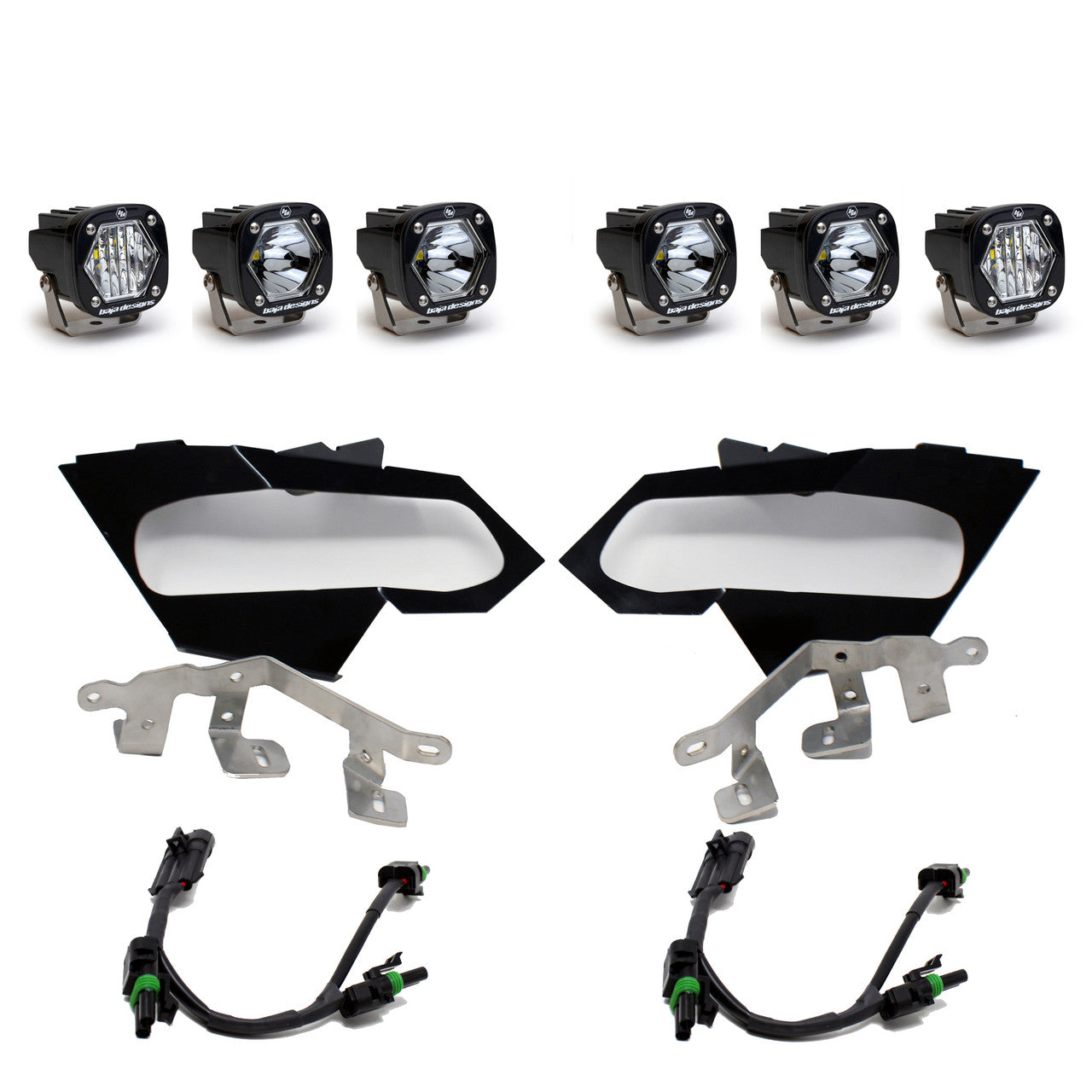 CAN-AM S1 TRIPLE LED HEADLIGHT KIT - CAN-AM MAVERICK X3 2017-24