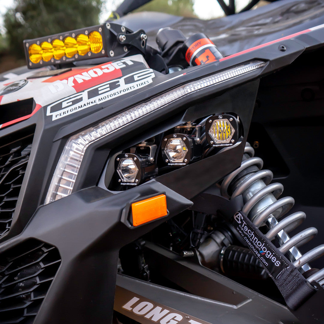 CAN-AM S1 TRIPLE LED HEADLIGHT KIT - CAN-AM MAVERICK X3 2017-24