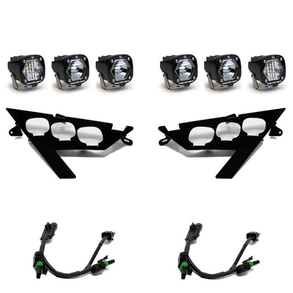 POLARIS S1 TRIPLE LED HEADLIGHT KIT - POLARIS RZR PRO XP 2020-24, PRO R/TURBO R 2022-24