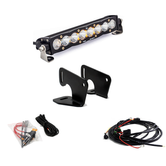 POLARIS S8 10 INCH HOOD MOUNT LIGHT BAR KIT - POLARIS RZR PRO XP 2020-22, TURBO R 2022-24