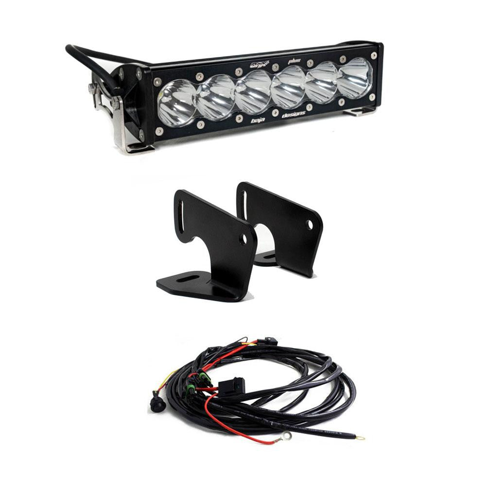 POLARIS ONX6+ 10 INCH HOOD MOUNT LIGHT BAR KIT - POLARIS RZR XP 2020-24, TURBO R 2022-24