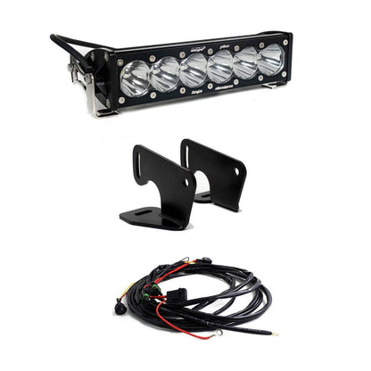 POLARIS ONX6+ 10 INCH HOOD MOUNT LIGHT BAR KIT - POLARIS RZR XP 2020-24, TURBO R 2022-24