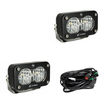 S2 PRO BLACK LED AUXILIARY LIGHT POD PAIR - UNIVERSAL