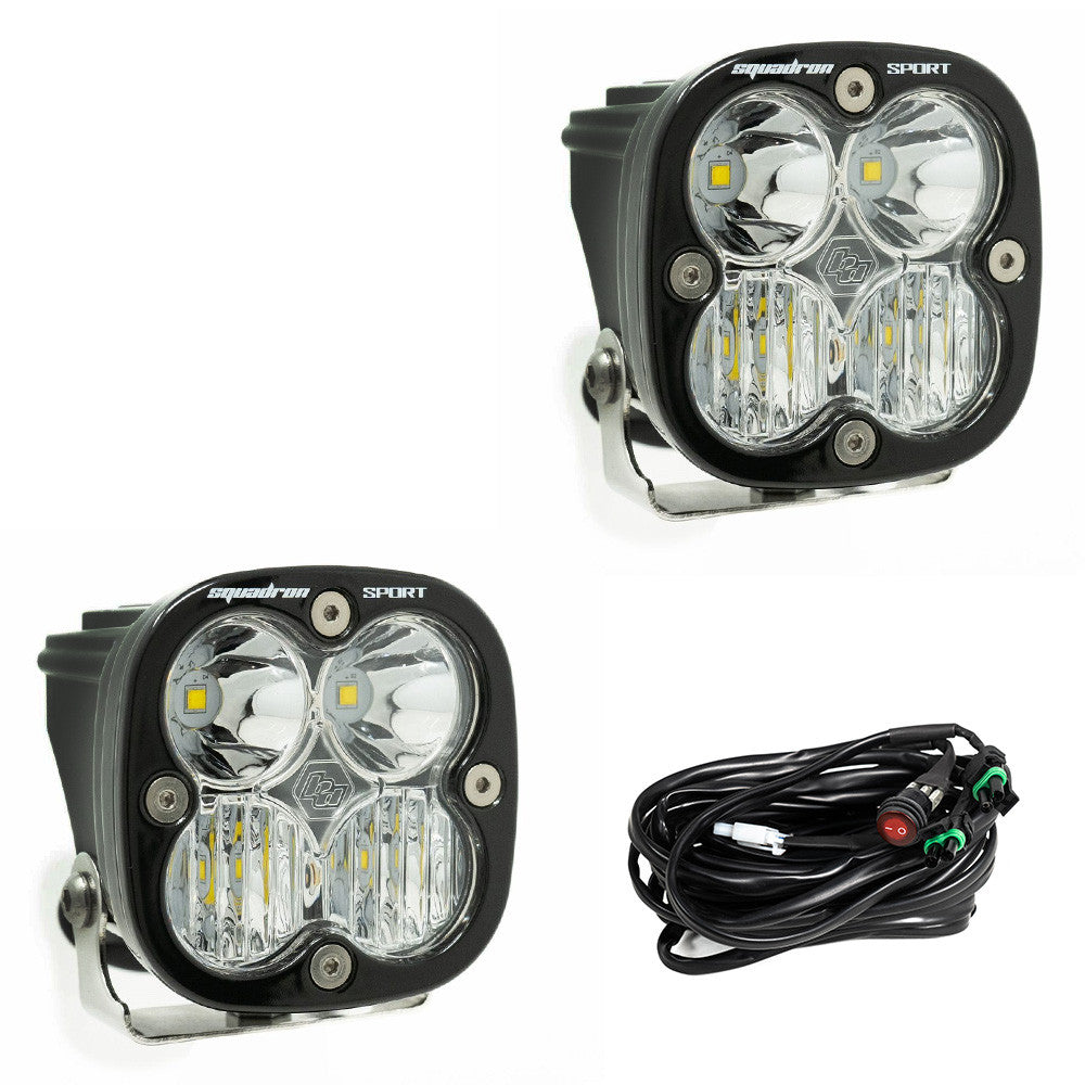 SQUADRON SPORT BLACK LED AUXILIARY LIGHT POD PAIR - UNIVERSAL
