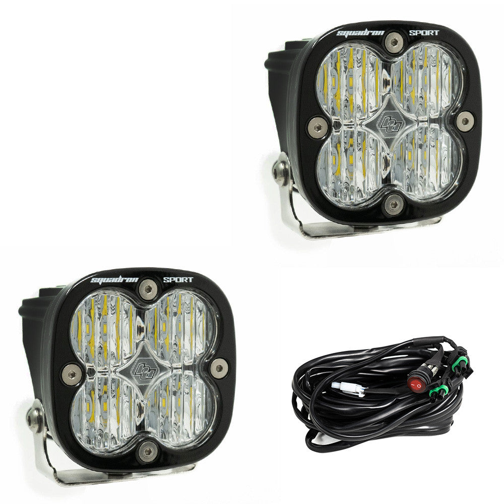 SQUADRON SPORT BLACK LED AUXILIARY LIGHT POD PAIR - UNIVERSAL
