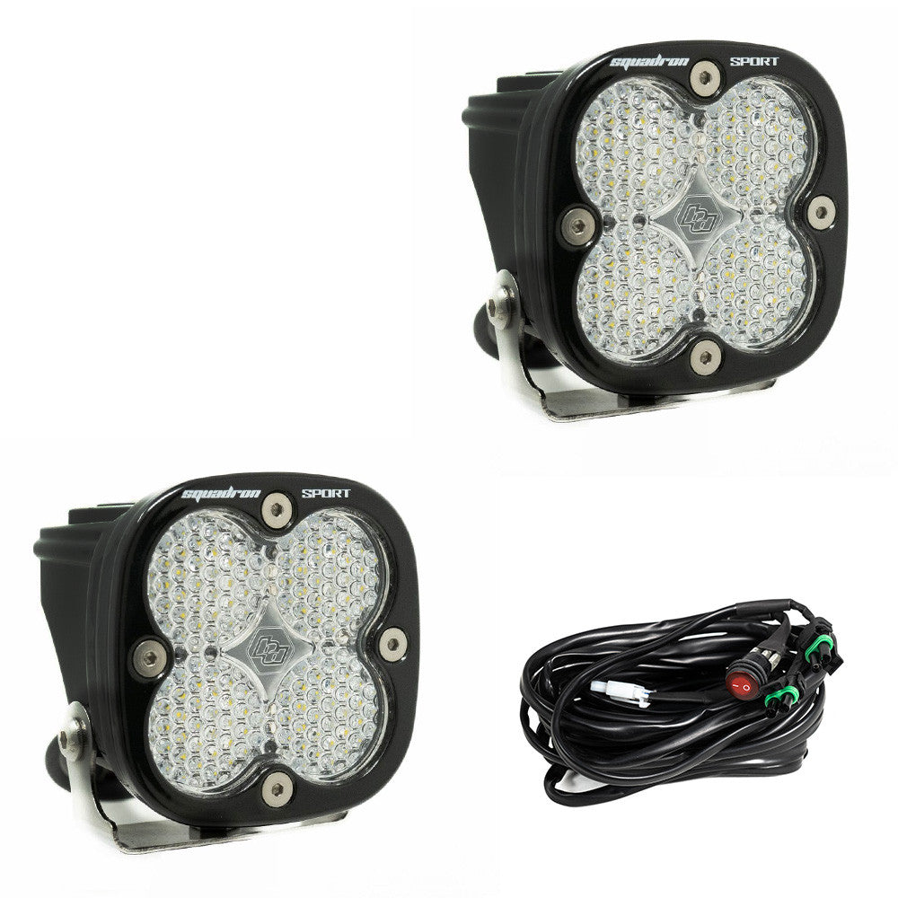 SQUADRON SPORT BLACK LED AUXILIARY LIGHT POD PAIR - UNIVERSAL