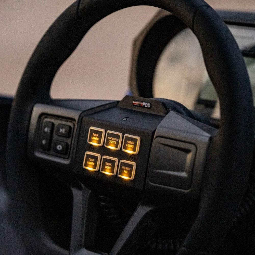 SOURCELT/MINI6 STEERING WHEEL MOUNT KIT - POLARIS RZR PRO R 2022-2025, TURBO R 2020-2024, PRO XP 2020-2025