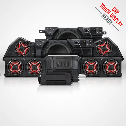 SSV Works 2026+ Can-Am Defender HD11 Phase-7 V-Spec 1650W 8-Speaker Audio Kit for BRP Touchscreen