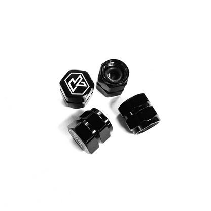 Kryptonite Products Machined Aluminum Valve Stem Caps for Standard Schrader Valves — view 1