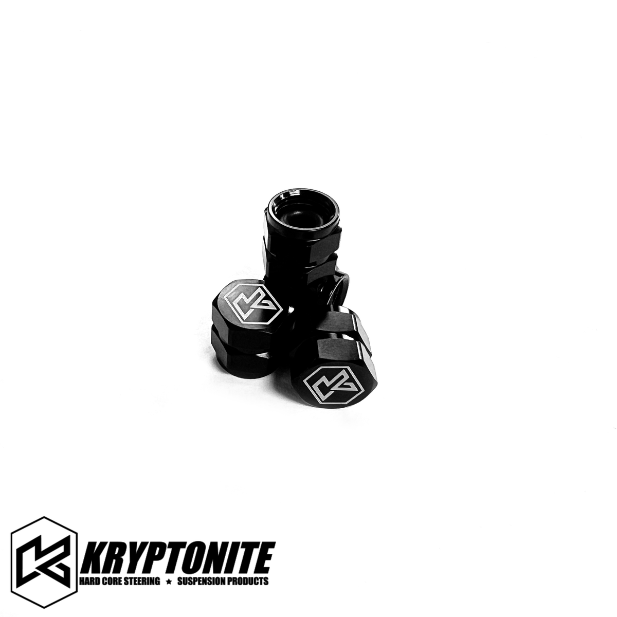 Kryptonite Products Machined Aluminum Valve Stem Caps for Standard Schrader Valves — view 2