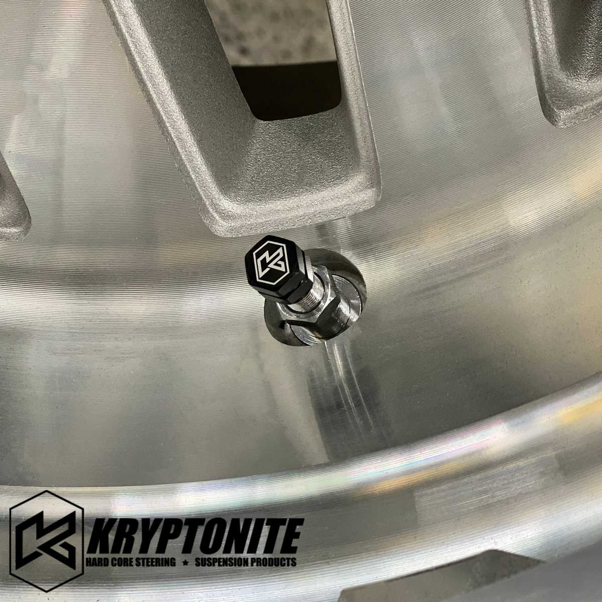 Kryptonite Products Machined Aluminum Valve Stem Caps for Standard Schrader Valves — view 3