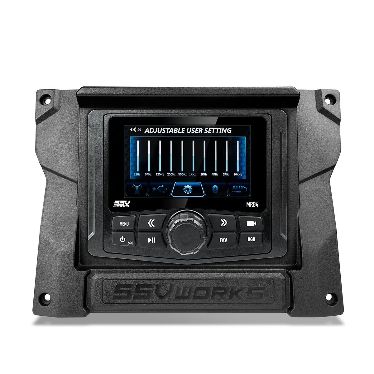 SSV Works JVC MR3 Media Receiver Plug & Play Kit - Kawasaki KRX 1000 / KRX 4 1000 (2020-2026)