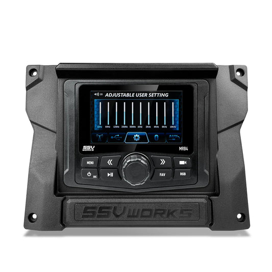 SSV Works JVC MR3 Media Receiver Plug & Play Kit - Kawasaki KRX 1000 / KRX 4 1000 (2020-2026)