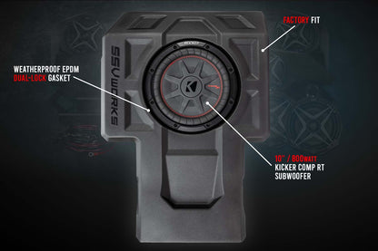 2020-2024 KAWASAKI KRX1000 2-SEATER 10in SUBWOOFER ENCLOSURE