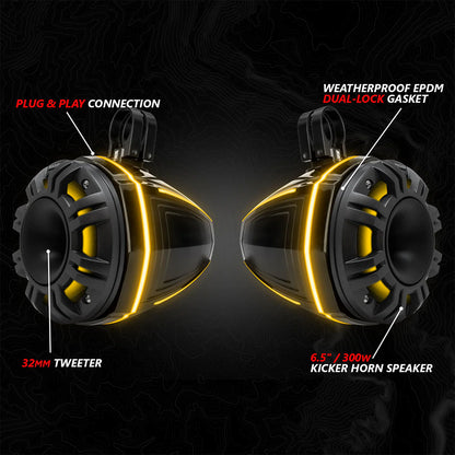 2017-2025 CAN-AM X3 PHASE-6 K-SPEC 6-SPEAKER 1650WATT SYSTEM W/ JVC