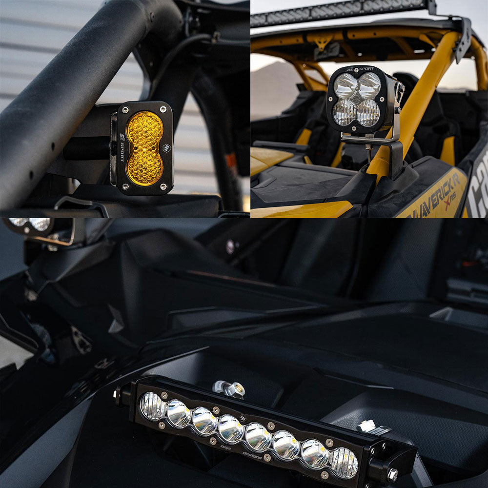 Baja Designs Can-Am Maverick R Stage 1 Light Bundle - kit overview