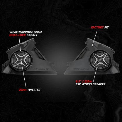 2024-2025 CAN-AM MAVERICK R, PHASE-4 A-SPEC 800 WATT 5-SPEAKER SYSTEM