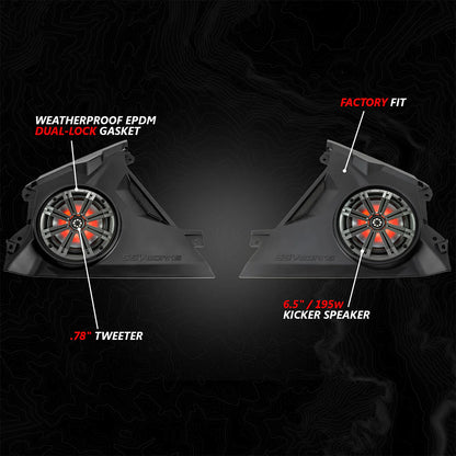 2024-2025 CAN-AM MAVERICK R FRONT DASH 6.5" SPEAKER PANELS